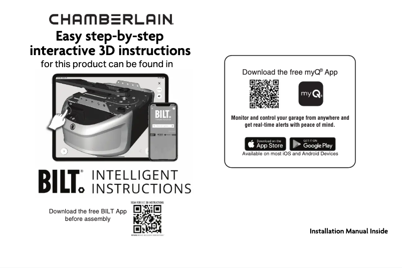 Page 1 de la notice Manuel utilisateur Chamberlain B2212T