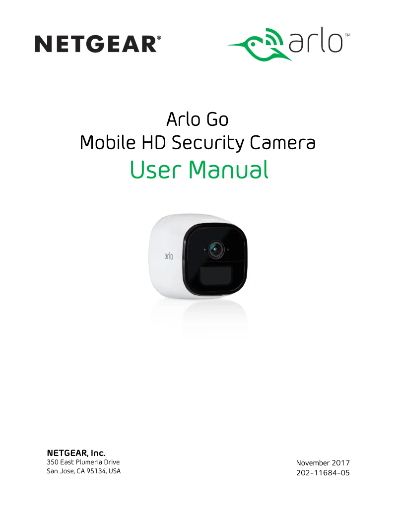 Page 1 de la notice Manuel utilisateur Arlo Go