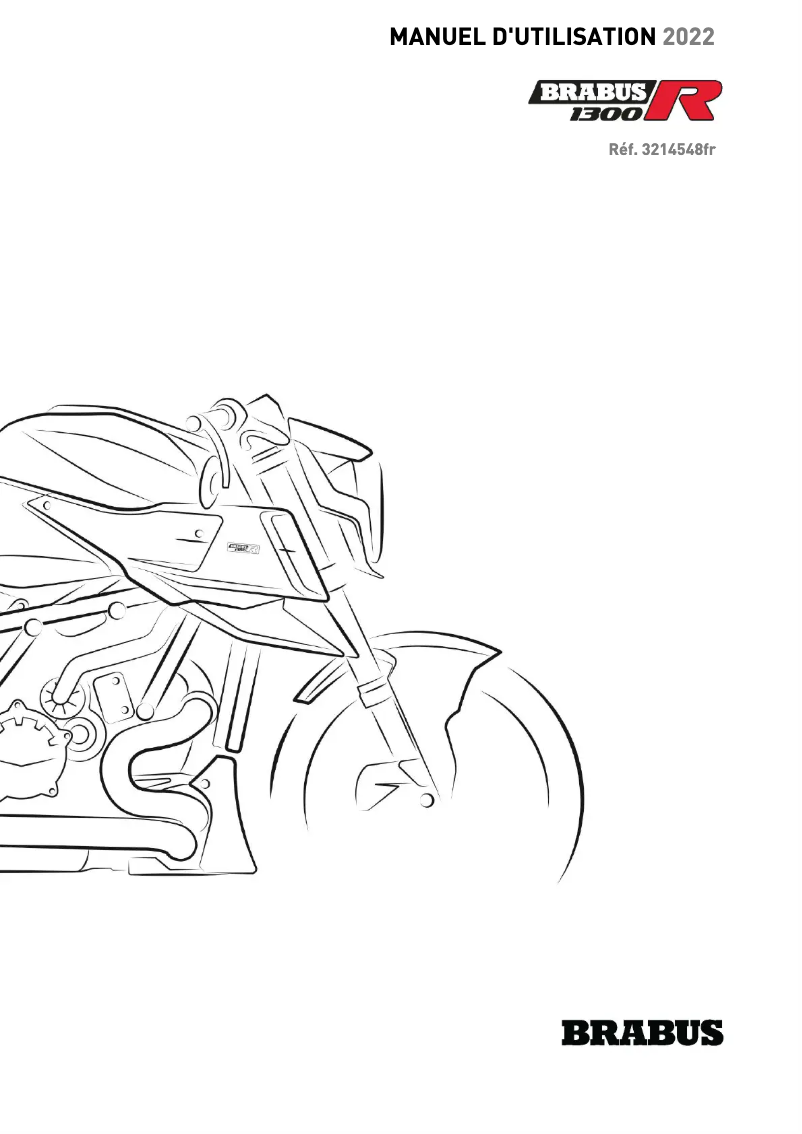 Page 1 de la notice Manuel utilisateur KTM BRABUS 1300 R (2022)
