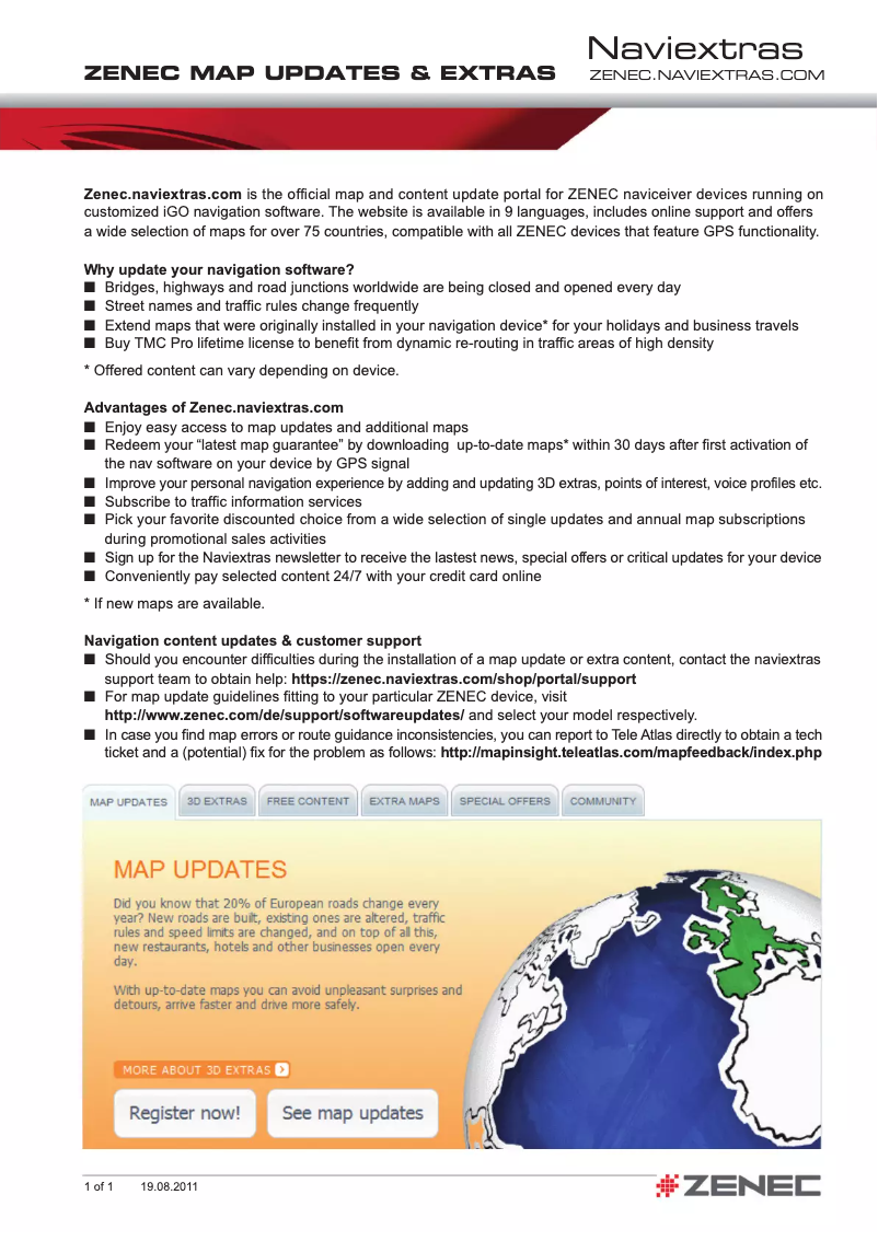 Page 1 de la notice Manuel utilisateur Zenec Z-E2015