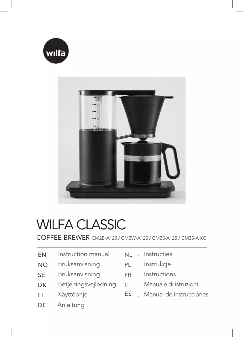 Page n°1 - Manuel utilisateur Wilfa CLASSIC TALL CM2S-A125