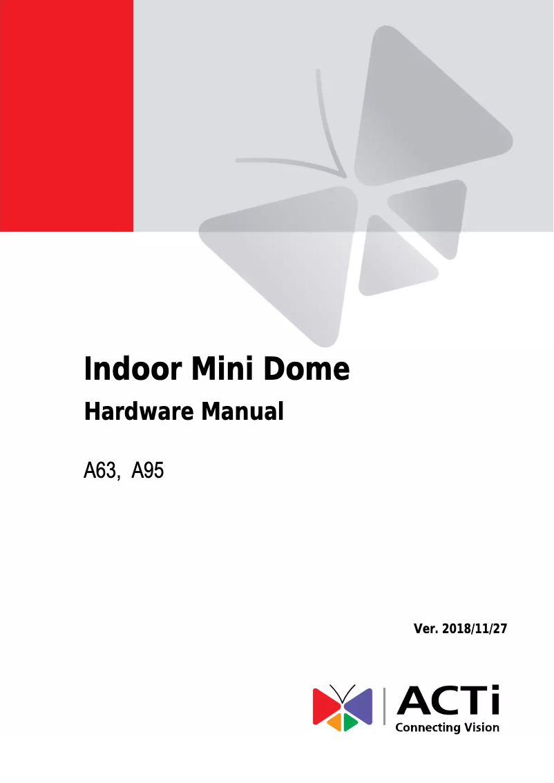 Image de la première page du manuel de l'appareil A95