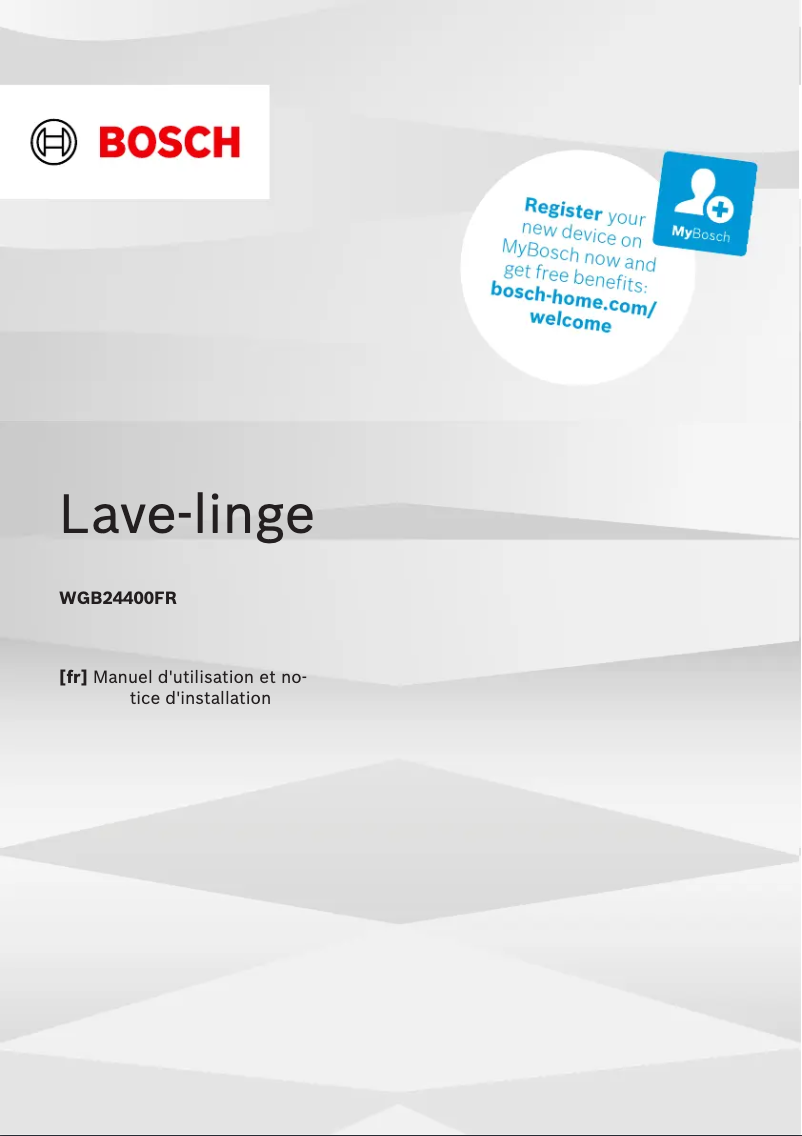Página 1 del manual Manual de usuario Bosch WGB 24400FR
