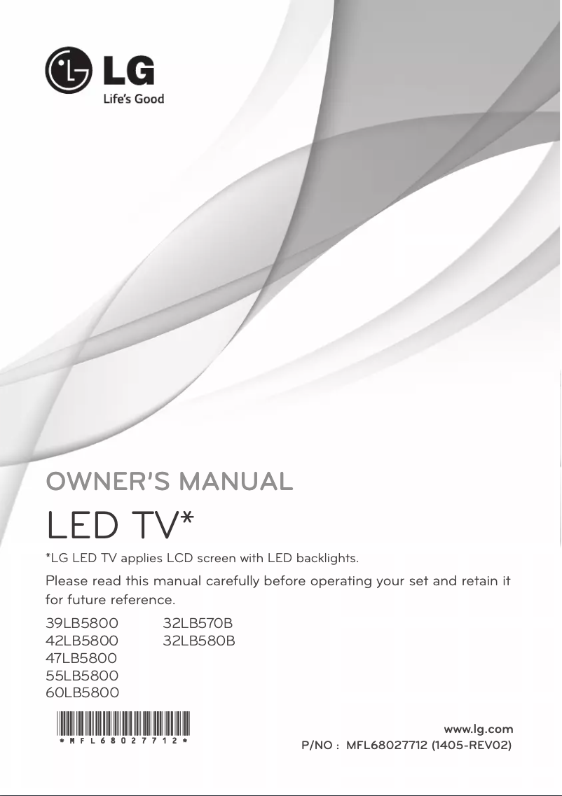 Página 1 del manual Manual de usuario LG 60LB5800