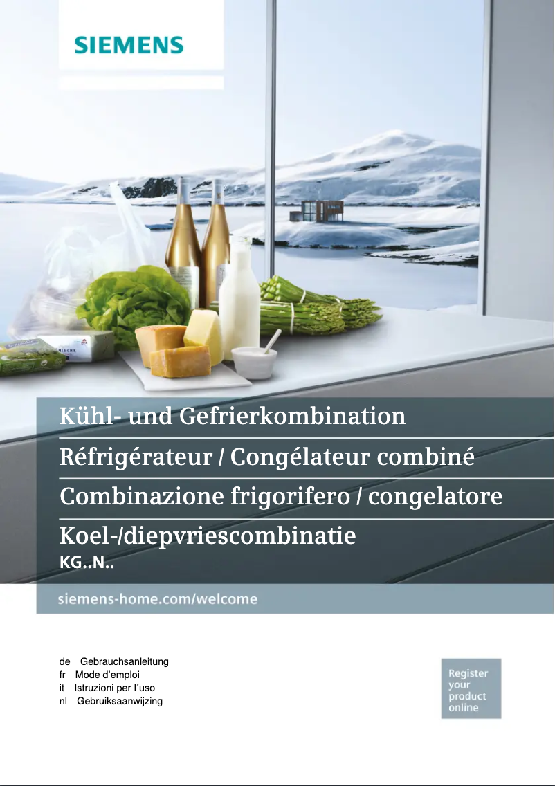 Image de la première page du manuel de l'appareil KG39NXL32