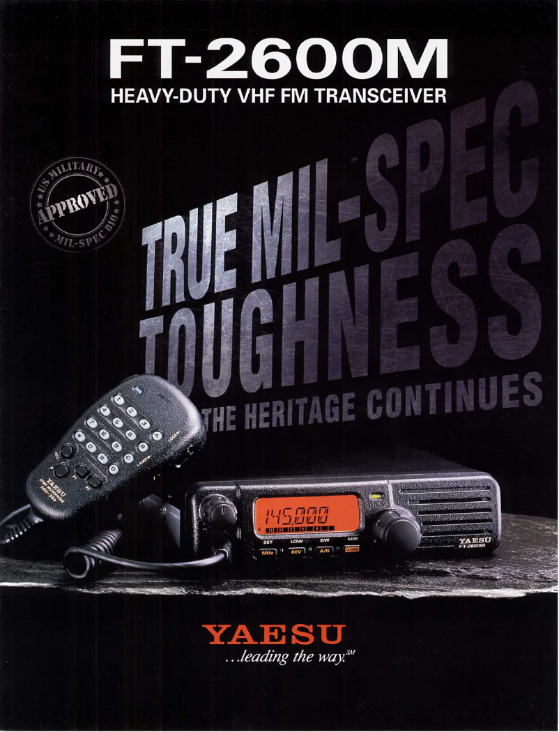 Página 1 del manual Folleto Yaesu FT-2600M