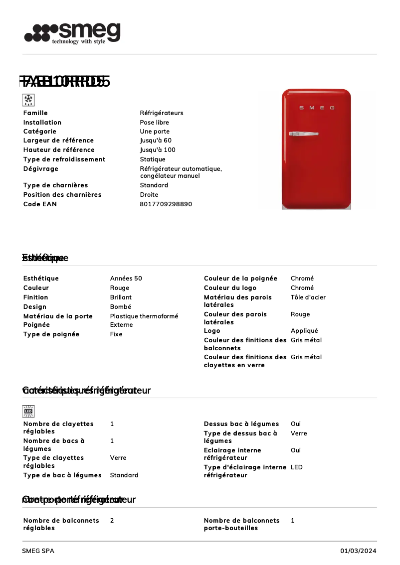 Image de la première page du manuel de l'appareil FAB10RRD5