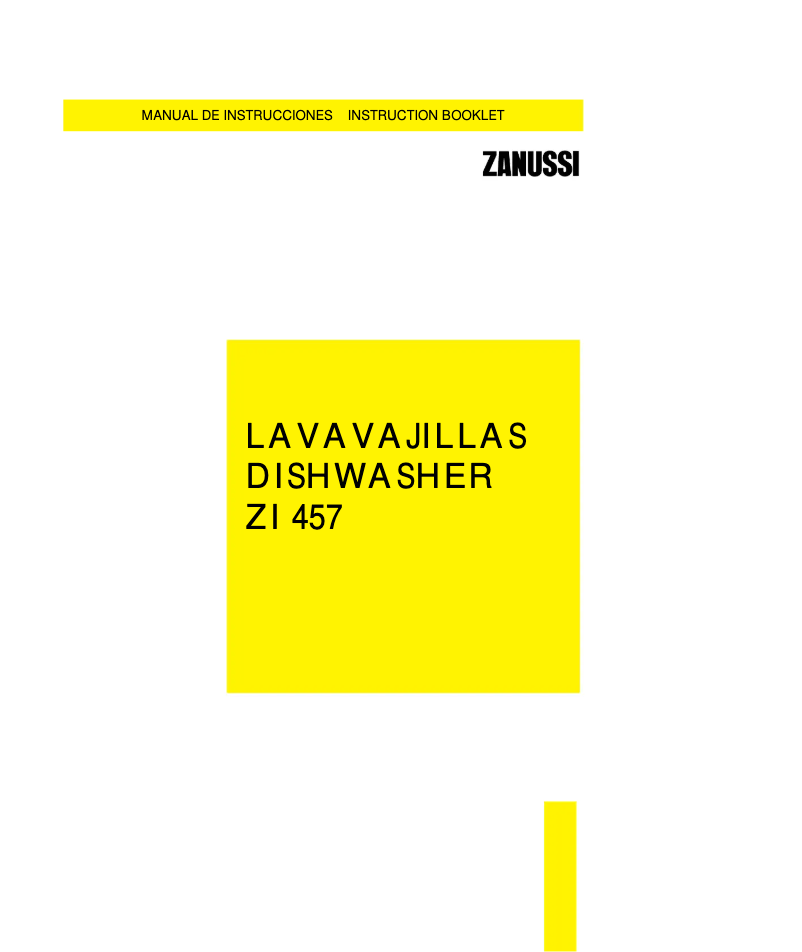 Page 1 de la notice Manuel utilisateur Zanussi ZI457