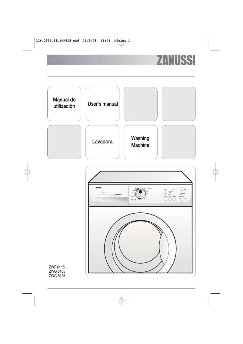 Page n°1 - Manuel utilisateur Zanussi ZWG 6105