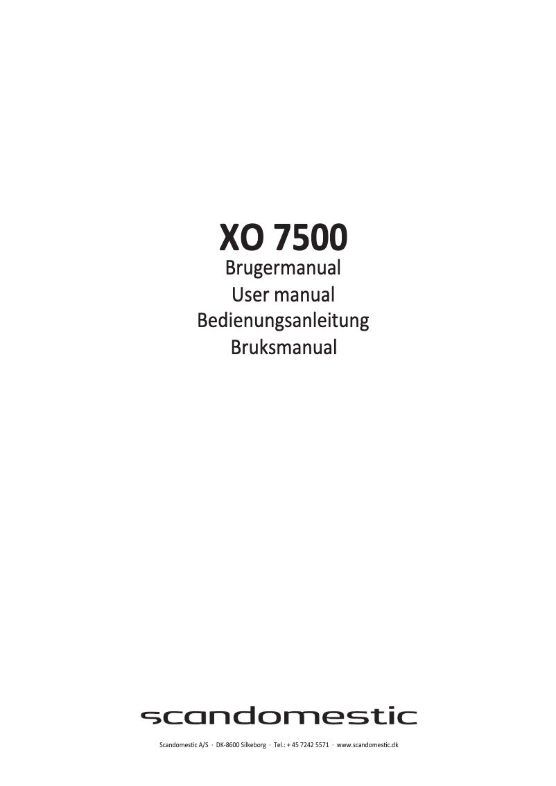 Image de la première page du manuel de l'appareil XO 7500