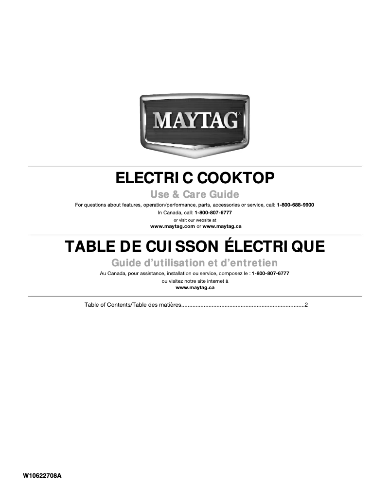 Page 1 de la notice Manuel utilisateur Maytag MEC9536BS
