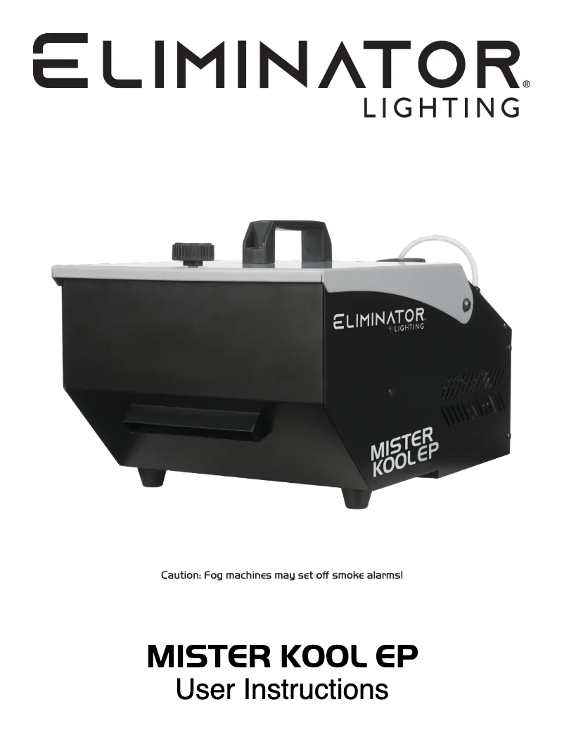 Page n°1 - Manuel utilisateur Eliminator Lighting Mister Kool EP