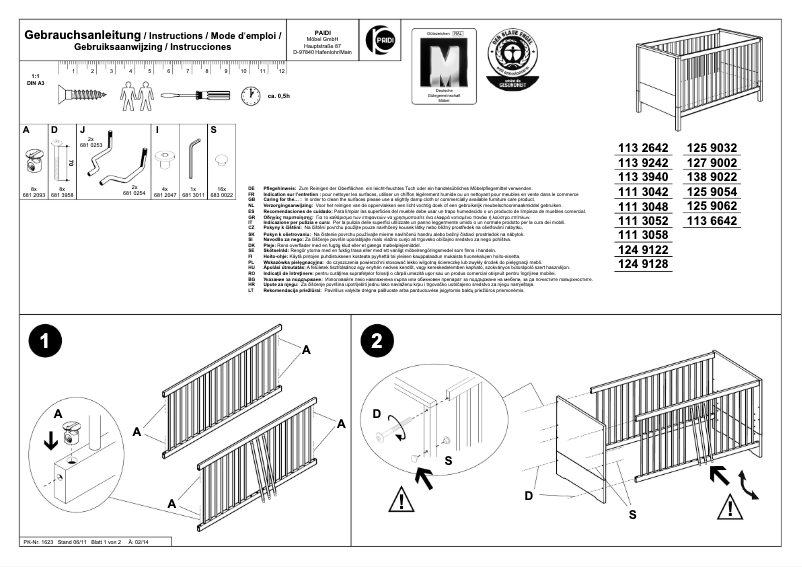 Page 1 de la notice Manuel utilisateur Paidi Biancomo