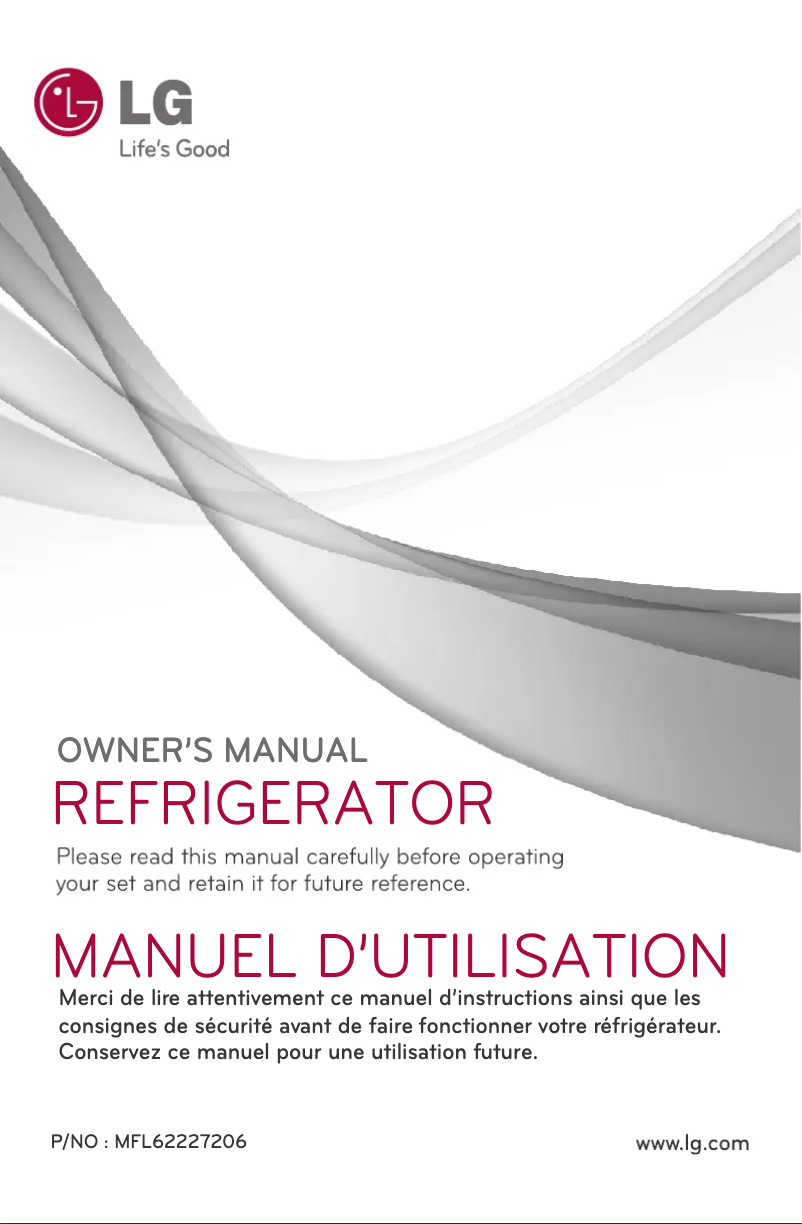 Page 1 de la notice Manuel utilisateur LG GR-B352RLMC