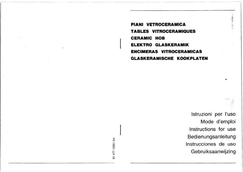 Page n°1 - Manuel utilisateur Smeg SE752HEB