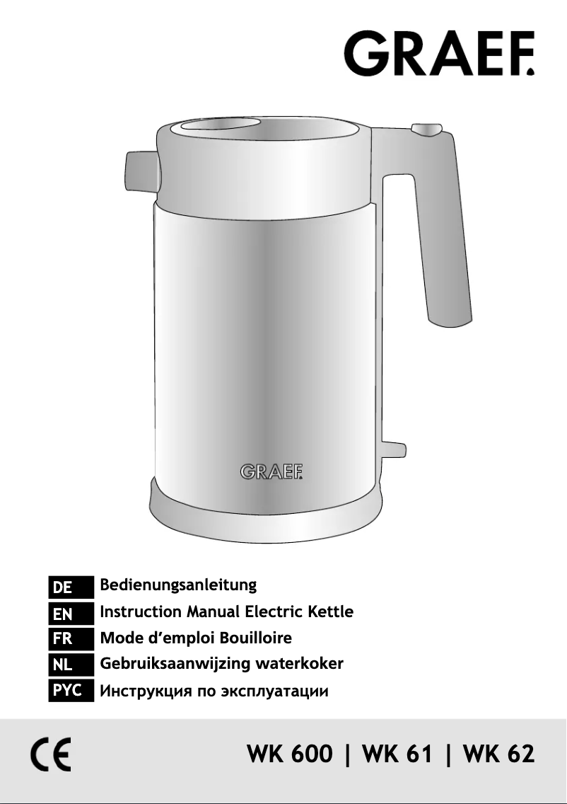 Page n°1 - Manuel utilisateur Graef WK 600