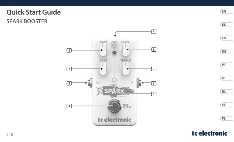 Image de la première page du manuel de l'appareil Spark Booster