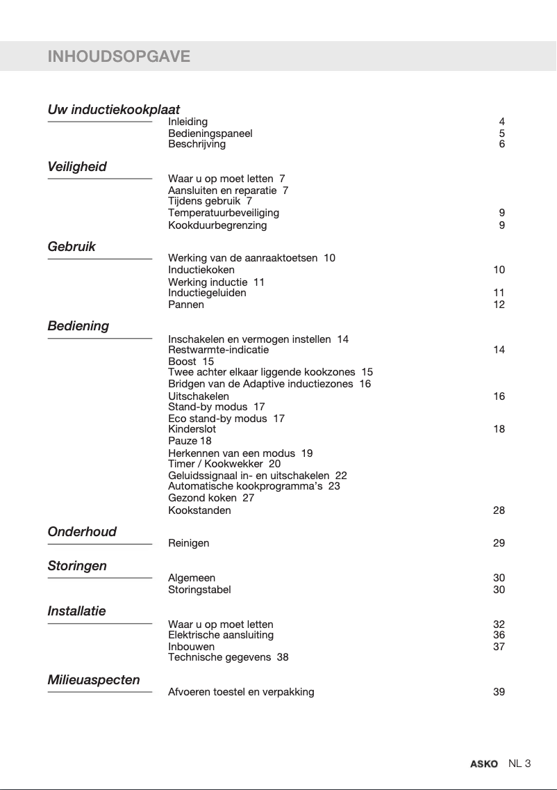 Page 1 de la notice Manuel utilisateur Asko HI 1975 G