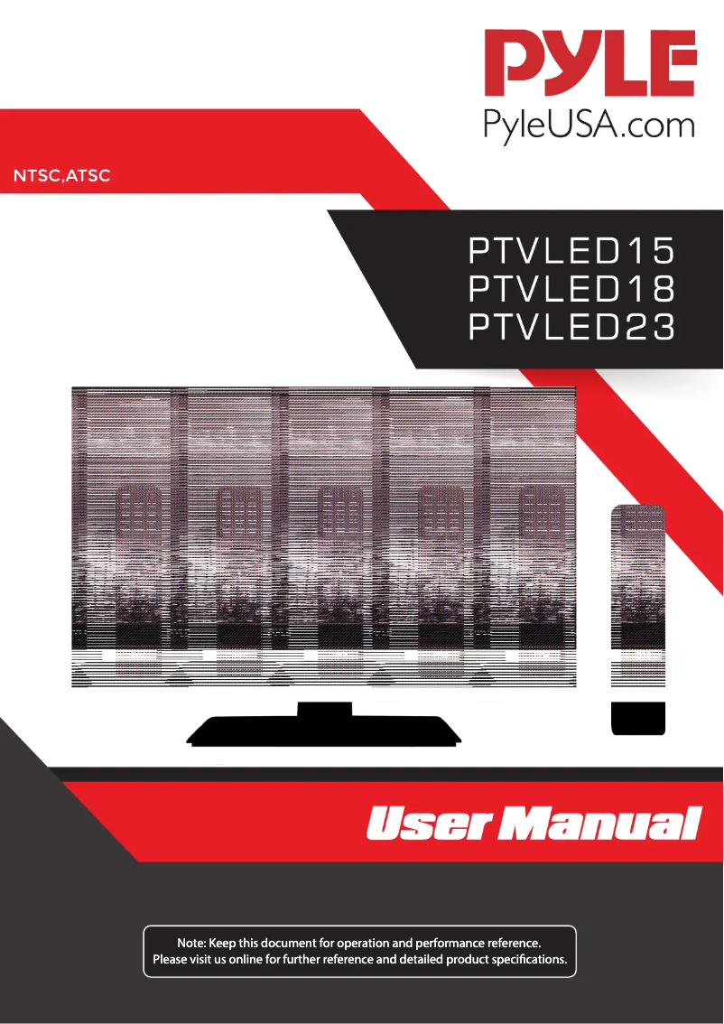 Página 1 del manual Manual de usuario Pyle PTVLED18