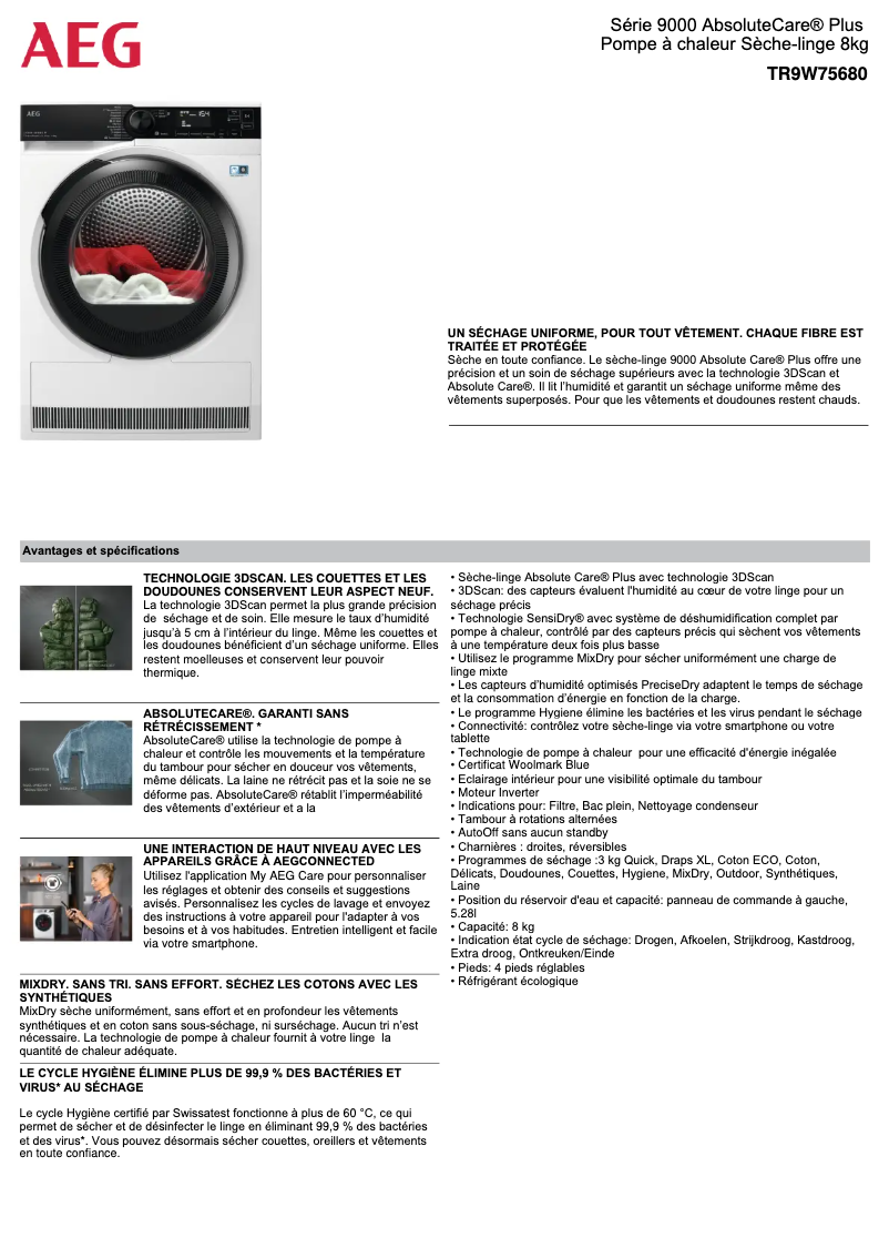 Image de la première page du manuel de l'appareil TR9W75680