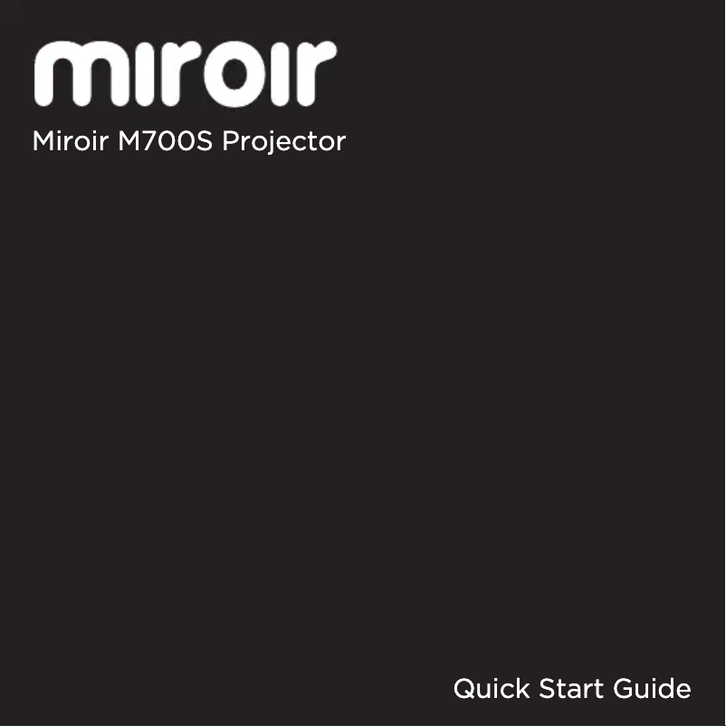 Page n°1 - Manuel utilisateur Miroir M700S