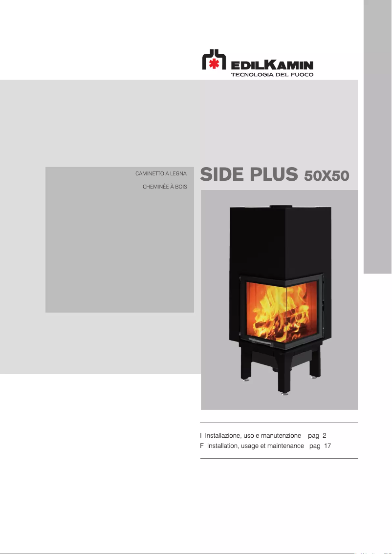 Page n°1 - Manuel utilisateur Edilkamin SIDE 50x50 PLUS