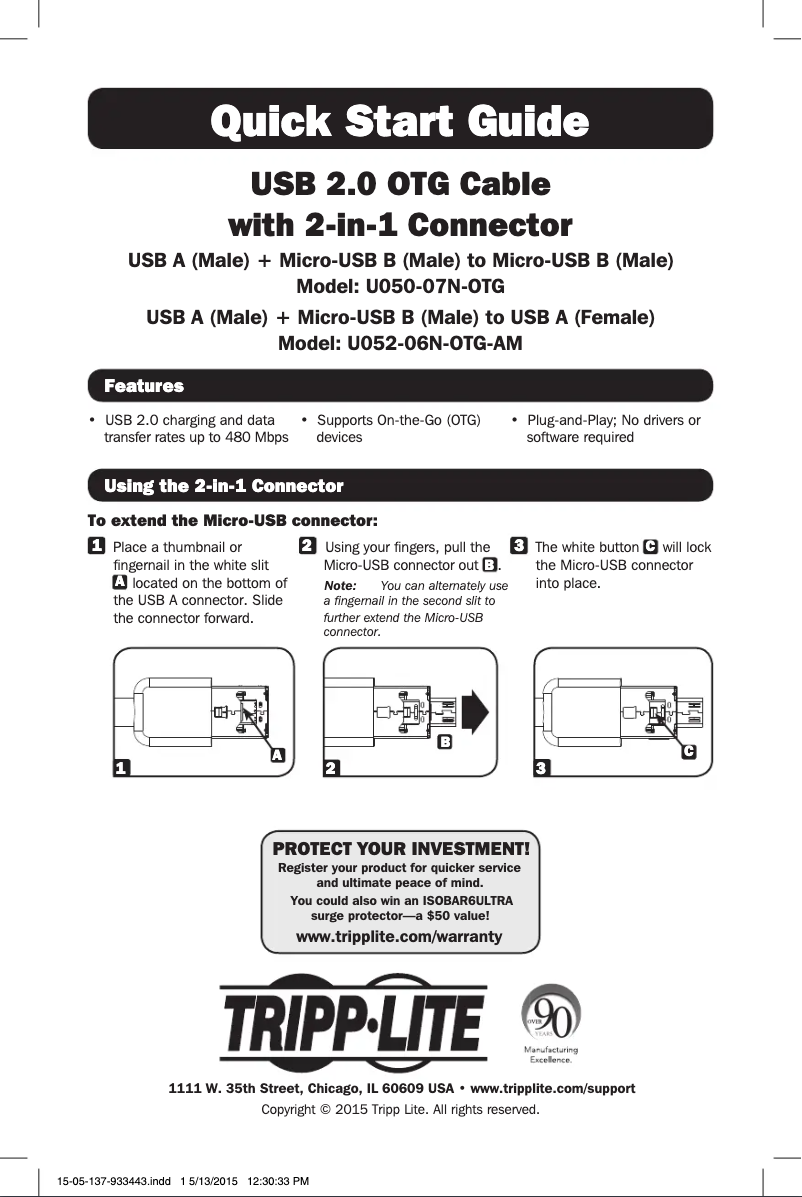 Page n°1 - Manuel utilisateur Tripp Lite U052-06N-OTG-AM
