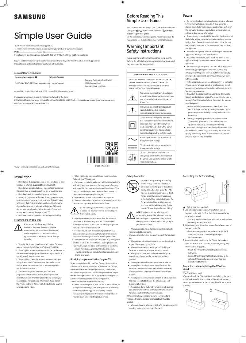 Image de la première page du manuel de l'appareil UN60DU7200F