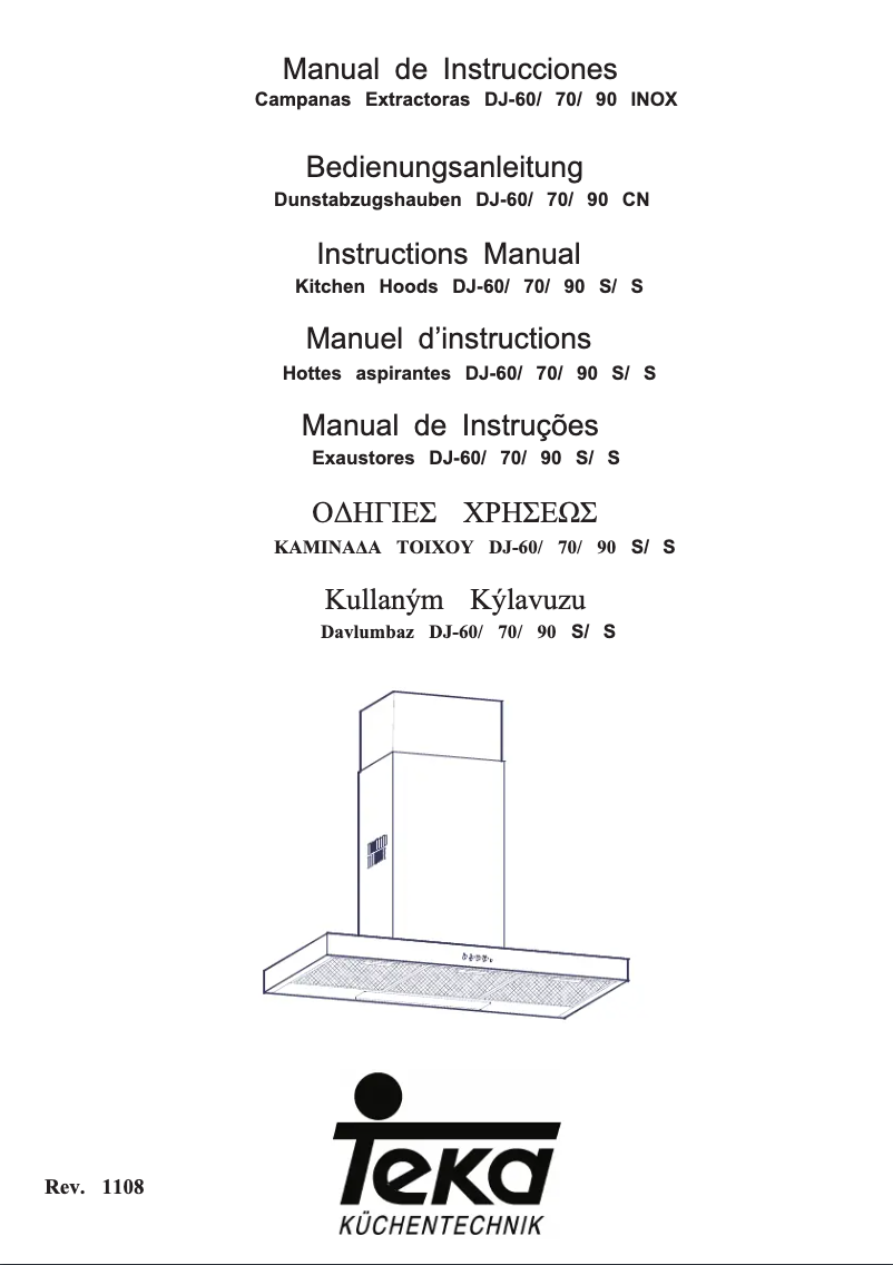 Page 1 de la notice Manuel utilisateur Teka DJ 70 INOX
