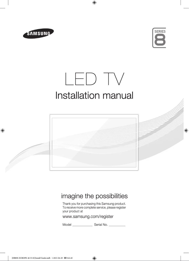 Image de la première page du manuel de l'appareil HG46EB890XB