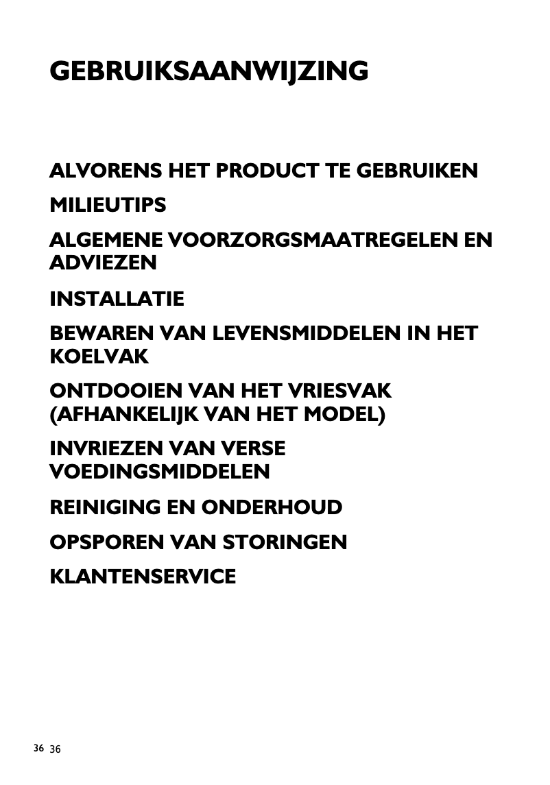 Page 1 of the manual User Manual Ignis CBA 262