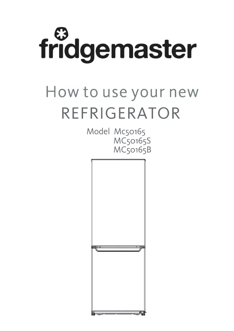 Page n°1 - Manuel utilisateur Fridgemaster MC50165S