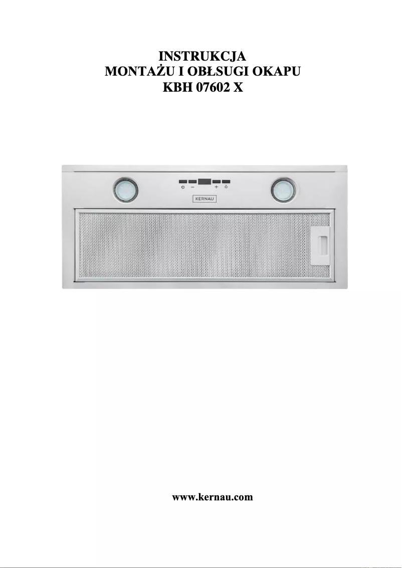 Página 1 del manual Manual de usuario Kernau KBH 07602 X