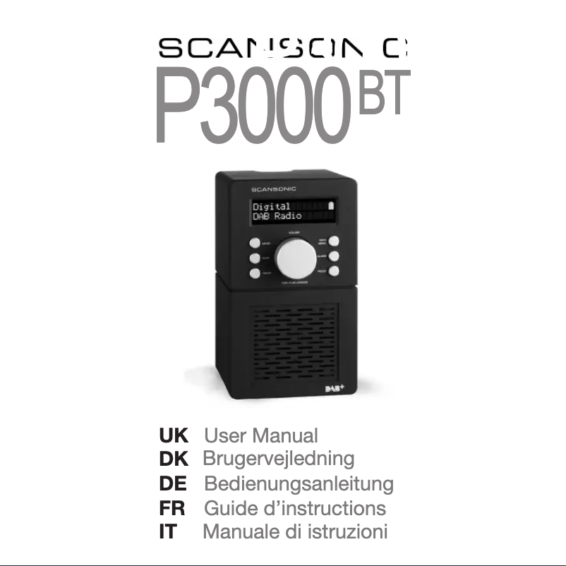 Página 1 del manual Manual de usuario Scansonic P3000 BT