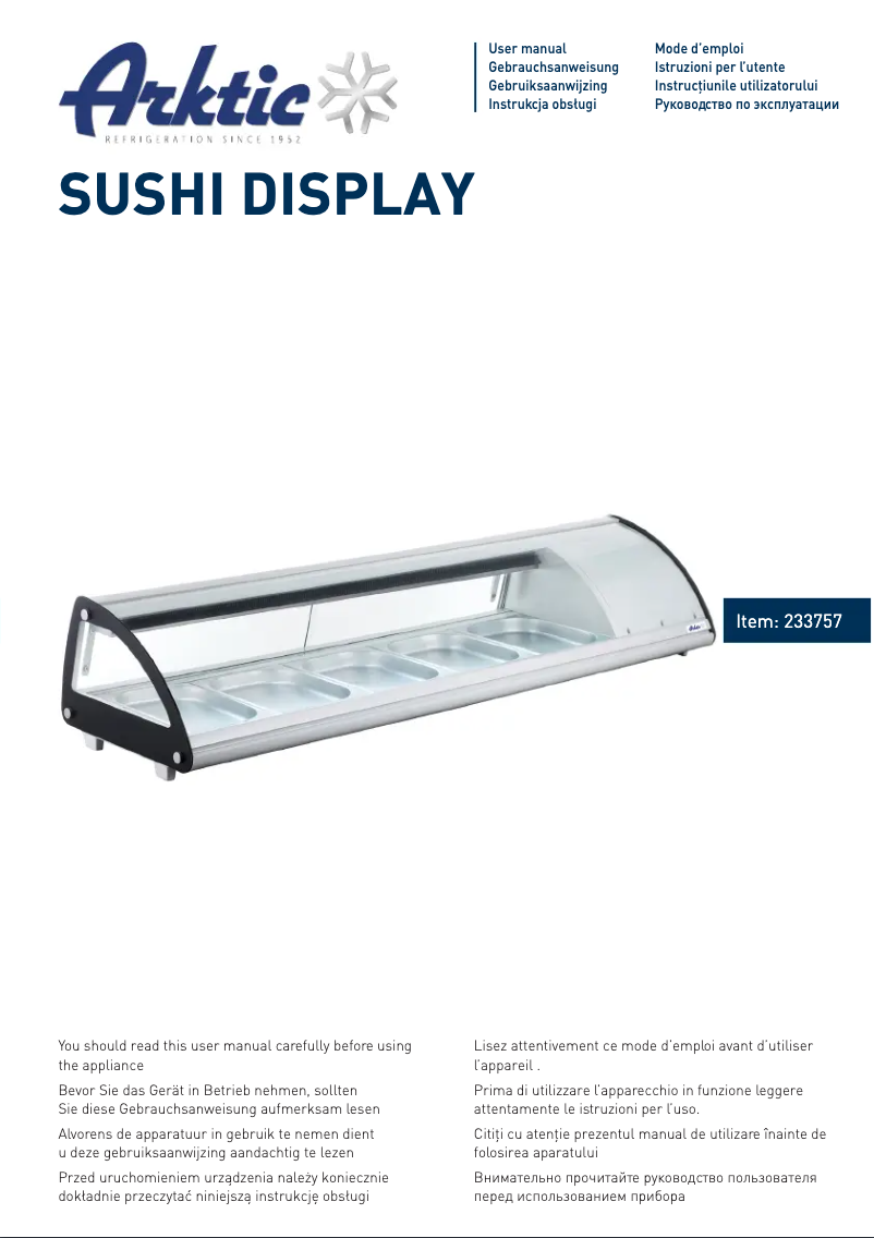 Page n°1 - Manuel utilisateur Arktic 233757