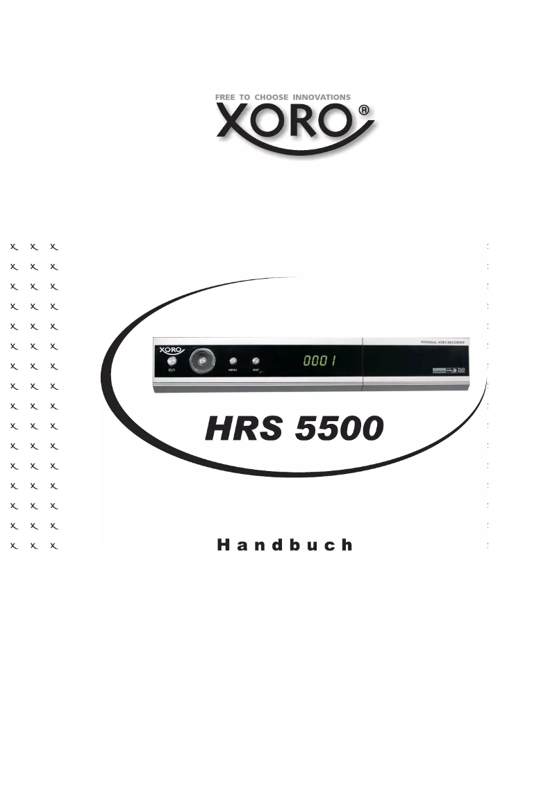 Page n°1 - Manuel utilisateur Xoro HRS 5500