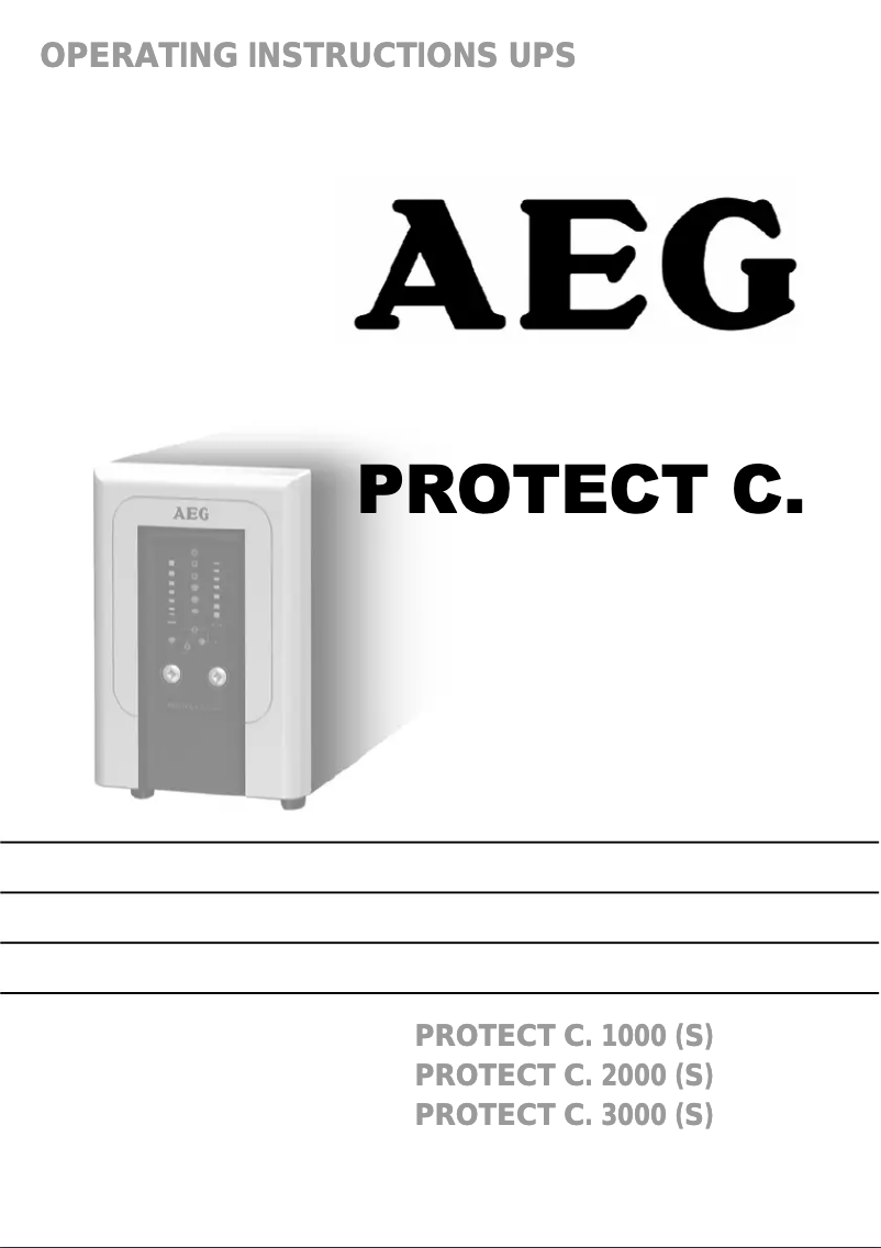 Page 1 de la notice Manuel utilisateur AEG Protect C.2000 S