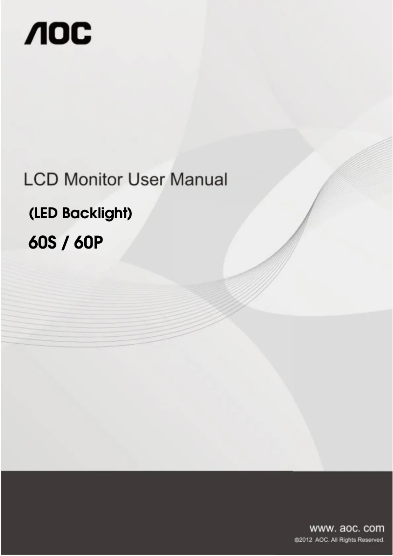 Page n°1 - Manuel utilisateur AOC E2260SD