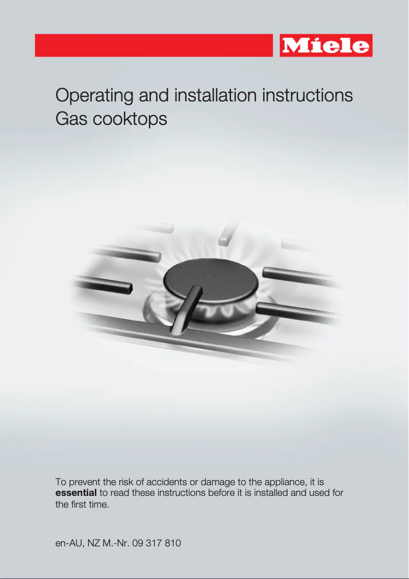 Page n°1 - Manuel utilisateur Miele KM 3054