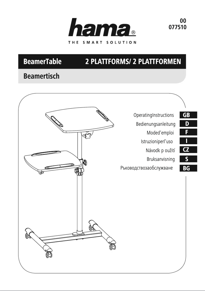 Page 1 de la notice Manuel utilisateur Hama 00077510