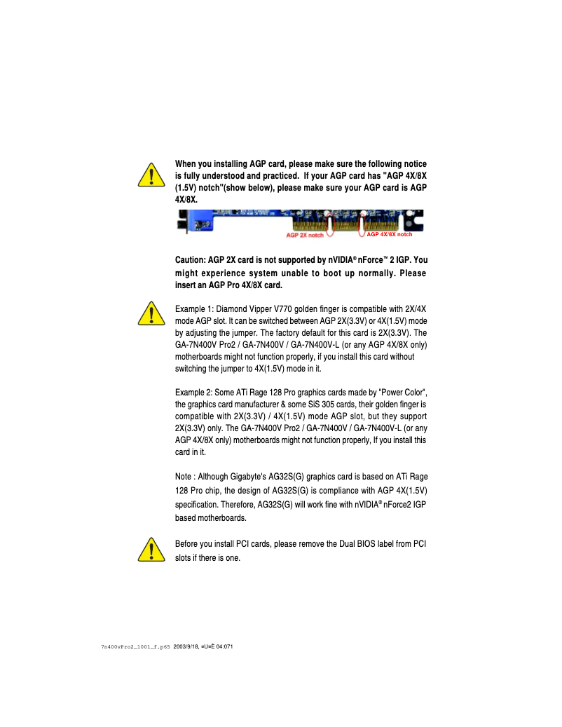 Page n°1 - Manuel utilisateur Gigabyte GA-7N400V Pro2