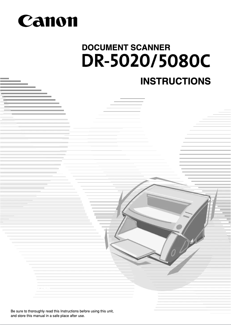 Imagen de la primera página del manual del dispositivo imageFORMULA DR-5080C