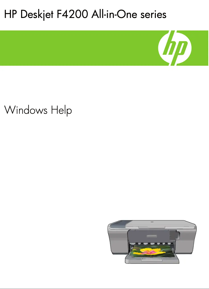 Image de la première page du manuel de l'appareil Deskjet F4240