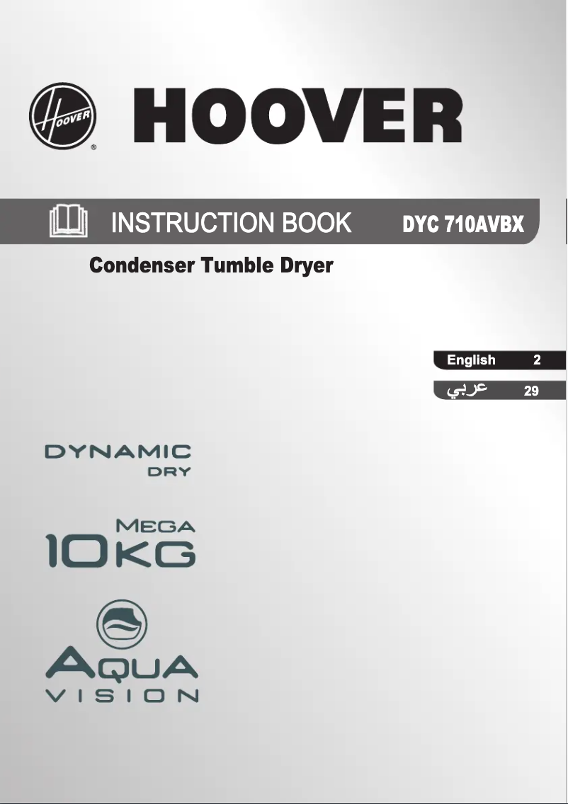 Page n°1 - Manuel utilisateur Hoover DYC 710AVBX-80N