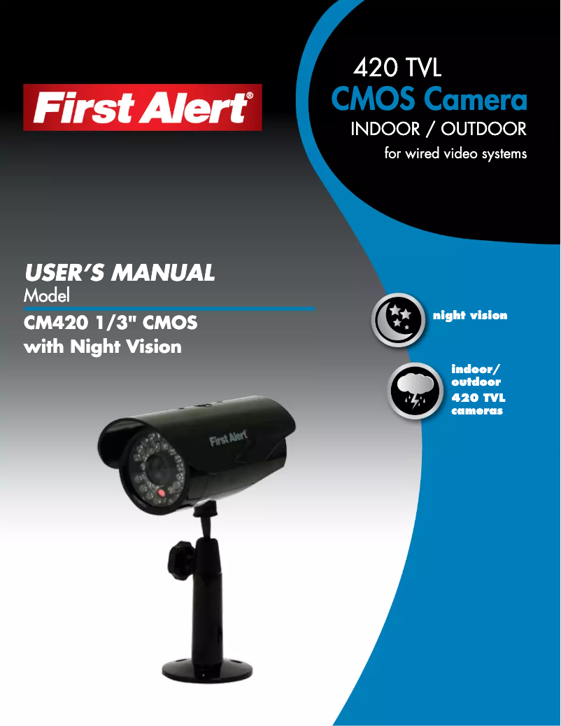 Page n°1 - Manuel utilisateur First Alert CM420