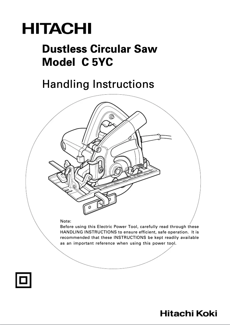 Page n°1 - Manuel utilisateur Hitachi C 5YC