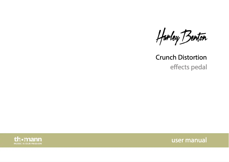 Page 1 de la notice Manuel utilisateur Harley Benton Crunch Distortion