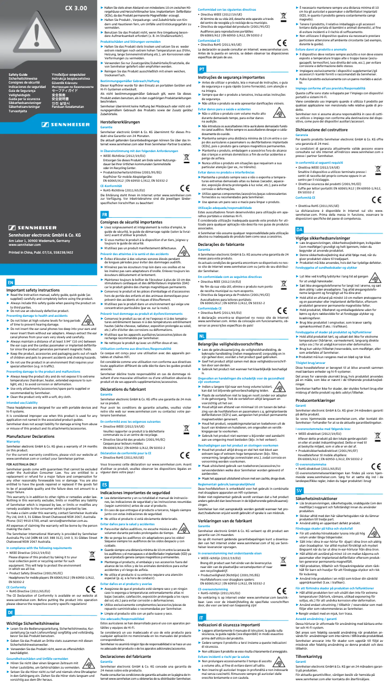 Image de la première page du manuel de l'appareil CX 3.00