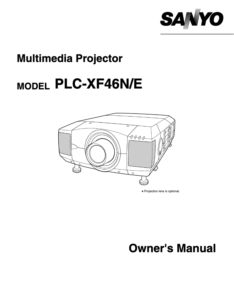 Image de la première page du manuel de l'appareil PLC-XF46N