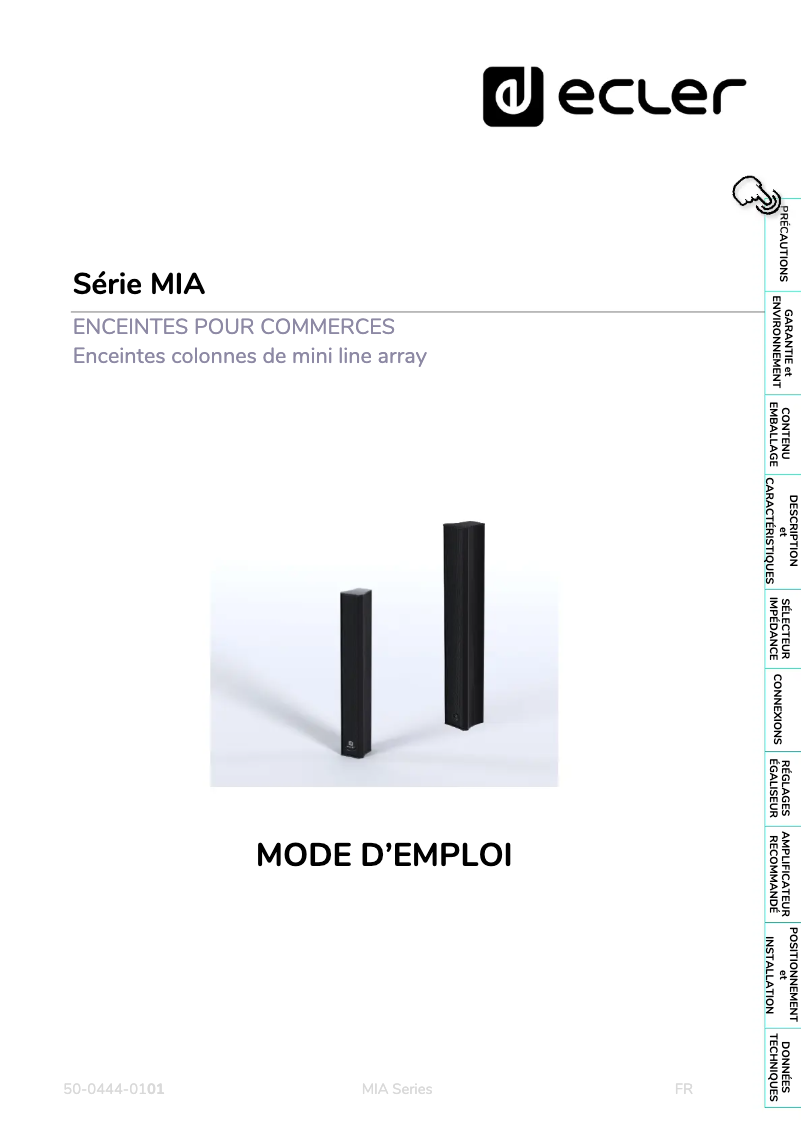 Imagen de la primera página del manual del dispositivo MIA-82